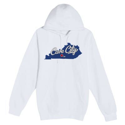 Cave City Kentucky Ky Map Premium Pullover Hoodie