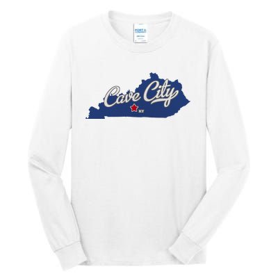 Cave City Kentucky Ky Map Tall Long Sleeve T-Shirt