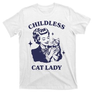 Childless Cat Lady Kamala 2024 Harris Feminist Women Rights T-Shirt