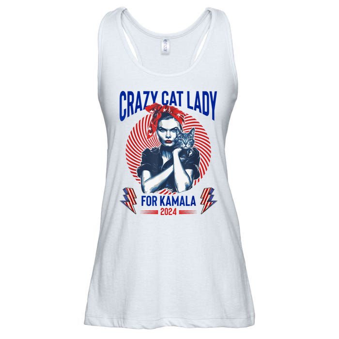 Crazy Cat Lady For Kamala 2024 Kamala Election 2024 Vote Ladies Essential Flowy Tank