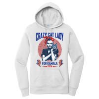 Crazy Cat Lady For Kamala 2024 Kamala Election 2024 Vote Women's Pullover Hoodie