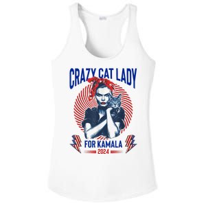 Crazy Cat Lady For Kamala 2024 Kamala Election 2024 Vote Ladies PosiCharge Competitor Racerback Tank