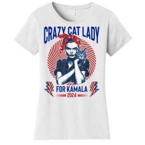 Crazy Cat Lady For Kamala 2024 Kamala Election 2024 Vote Women's T-Shirt