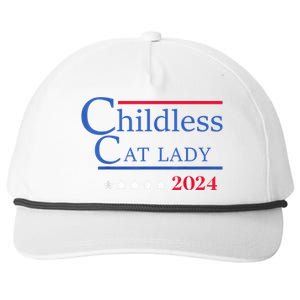 Childless Cat Lady 2024 Ladies Is Voting Kamala Snapback Five-Panel Rope Hat