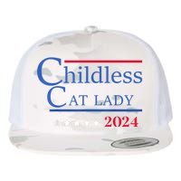 Childless Cat Lady 2024 Ladies Is Voting Kamala Flat Bill Trucker Hat