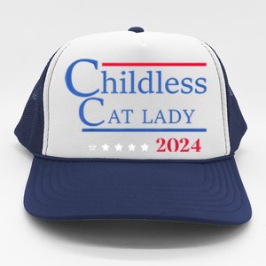 Childless Cat Lady 2024 Ladies Is Voting Kamala Trucker Hat