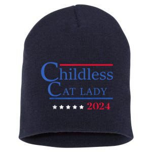 Childless Cat Lady 2024 Ladies Is Voting Kamala Short Acrylic Beanie