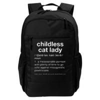 Childless Cat Lady Funny Dictionary Definition Daily Commute Backpack