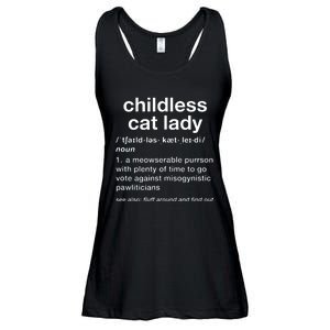 Childless Cat Lady Funny Dictionary Definition Ladies Essential Flowy Tank