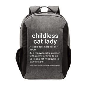 Childless Cat Lady Funny Dictionary Definition Vector Backpack