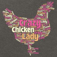 Crazy Chicken Lady Typography Chickens Farm Animal Lover Cotton Canvas Backpack