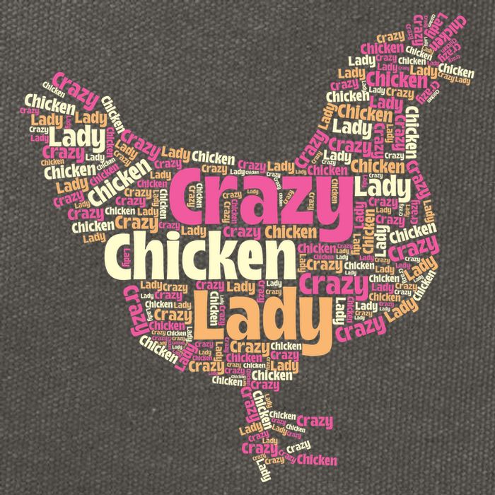 Crazy Chicken Lady Typography Chickens Farm Animal Lover Cotton Canvas Backpack