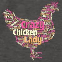 Crazy Chicken Lady Typography Chickens Farm Animal Lover Vector Backpack