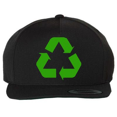 ClassicGreenRecycleSign Wool Snapback Cap