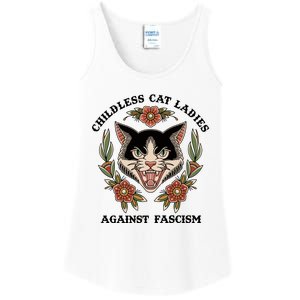 Childless Cat Ladies Against Fascism Ladies Essential Tank