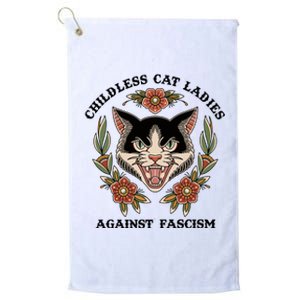 Childless Cat Ladies Against Fascism Platinum Collection Golf Towel