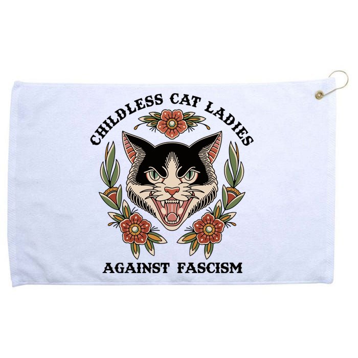 Childless Cat Ladies Against Fascism Grommeted Golf Towel