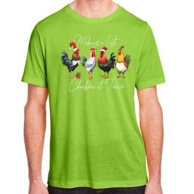 Christmas Chicken Lover Xmas Santa Hat Funny Farm Gift Adult ChromaSoft Performance T-Shirt