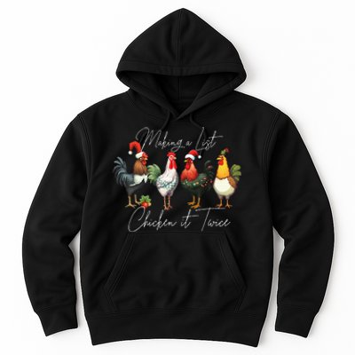 Christmas Chicken Lover Xmas Santa Hat Funny Farm Gift Hoodie