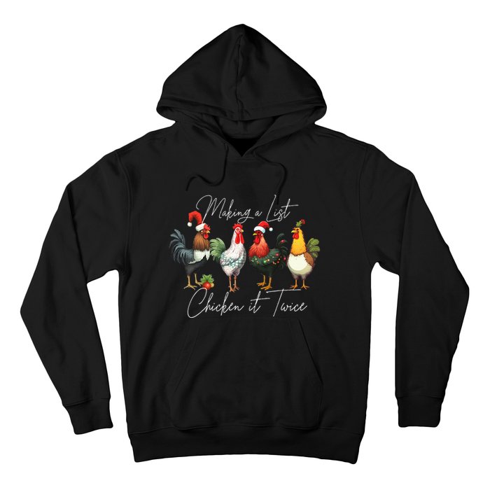 Christmas Chicken Lover Xmas Santa Hat Funny Farm Gift Hoodie