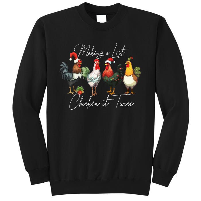 Christmas Chicken Lover Xmas Santa Hat Funny Farm Gift Sweatshirt