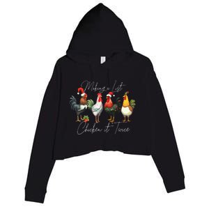 Christmas Chicken Lover Xmas Santa Hat Funny Farm Gift Crop Fleece Hoodie