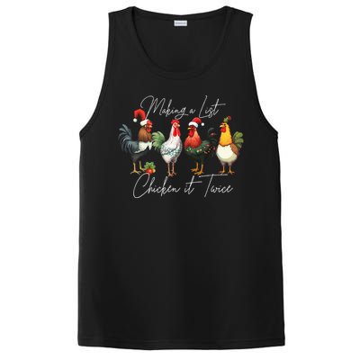 Christmas Chicken Lover Xmas Santa Hat Funny Farm Gift PosiCharge Competitor Tank