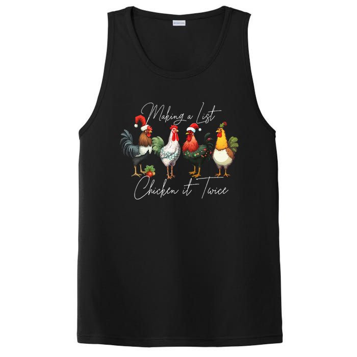 Christmas Chicken Lover Xmas Santa Hat Funny Farm Gift PosiCharge Competitor Tank