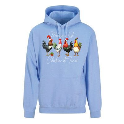 Christmas Chicken Lover Xmas Santa Hat Funny Farm Gift Unisex Surf Hoodie