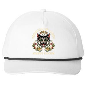 Childless Cat Ladies Against Fascism Snapback Five-Panel Rope Hat