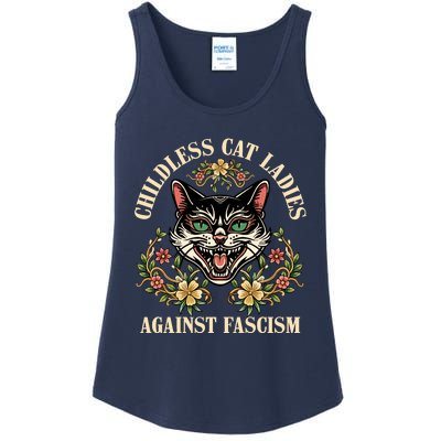 Childless Cat Ladies Against Fascism Ladies Essential Tank