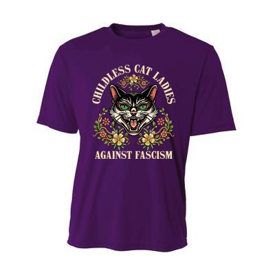 Childless Cat Ladies Against Fascism Performance Sprint T-Shirt