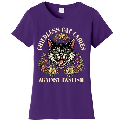 Childless Cat Ladies Against Fascism Women's T-Shirt