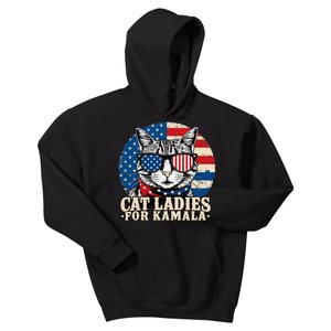 Childless Cat Lady For Kamala Harris Voting Kids Hoodie