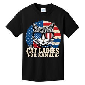 Childless Cat Lady For Kamala Harris Voting Kids T-Shirt