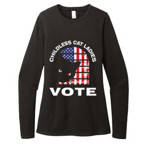 Childless Cat Ladies Vote Retro Womens CVC Long Sleeve Shirt