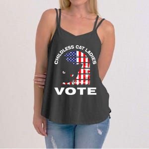 Childless Cat Ladies Vote Retro Women's Strappy Tank