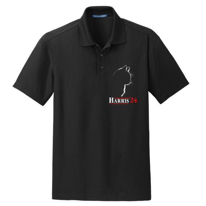 Childless Cat Lady For Kamala Harris President Dry Zone Grid Polo