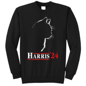 Childless Cat Lady For Kamala Harris President Tall Sweatshirt