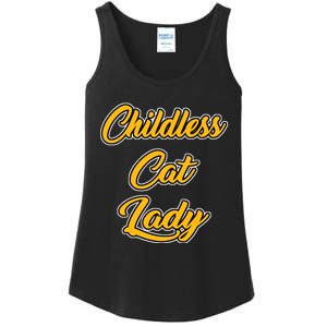 Childless Cat Lady Funny Design Ladies Essential Tank