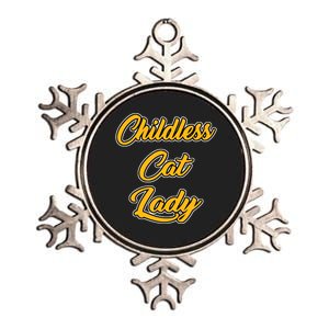 Childless Cat Lady Funny Design Metallic Star Ornament