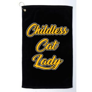 Childless Cat Lady Funny Design Platinum Collection Golf Towel