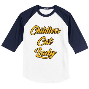 Childless Cat Lady Funny Design Baseball Sleeve Shirt