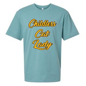 Childless Cat Lady Funny Design Sueded Cloud Jersey T-Shirt