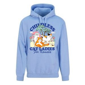 Childless Cat Lady For Kamala Harris 2024 Election Funny Cat Unisex Surf Hoodie