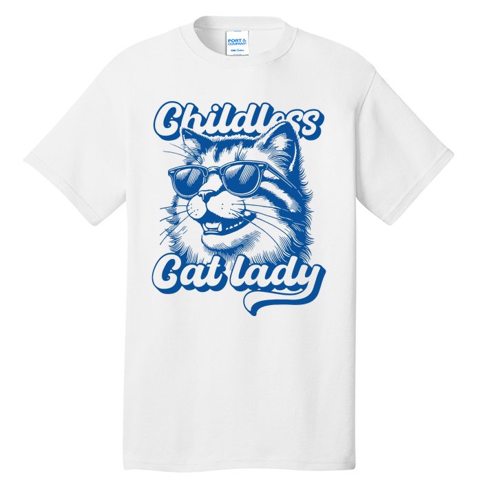 Childless Cat Lady Funny Cat Lover Tall T-Shirt