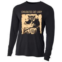 Childless Cat Lady Vintage Coffee Cat Kamala 2024 Cooling Performance Long Sleeve Crew