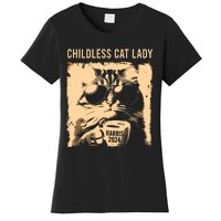 Childless Cat Lady Vintage Coffee Cat Kamala 2024 Women's T-Shirt