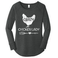 Crazy Chicken Lady Funny Farmer Farming Women's Perfect Tri Tunic Long Sleeve Shirt