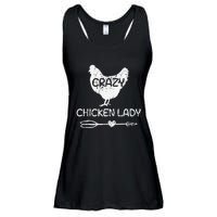 Crazy Chicken Lady Funny Farmer Farming Ladies Essential Flowy Tank